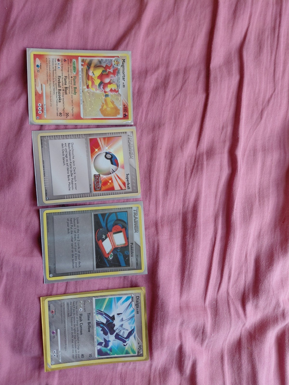Pokémon Kaarten: Magmortar, Dialga, Superball, Pokédex, Ophalen of Verzenden, Gebruikt, Meerdere kaarten