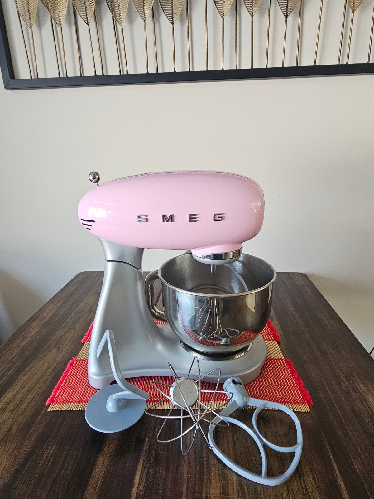 Roze SMEG Keukenmixer - Zo goed als nieuw!, Witgoed en Apparatuur, Ophalen of Verzenden, Zo goed als nieuw