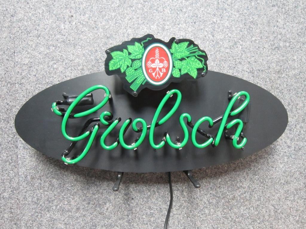 GROLSCH BIER NEON LICHTRECLAME, Ophalen, Gebruikt, Overige typen, Grolsch