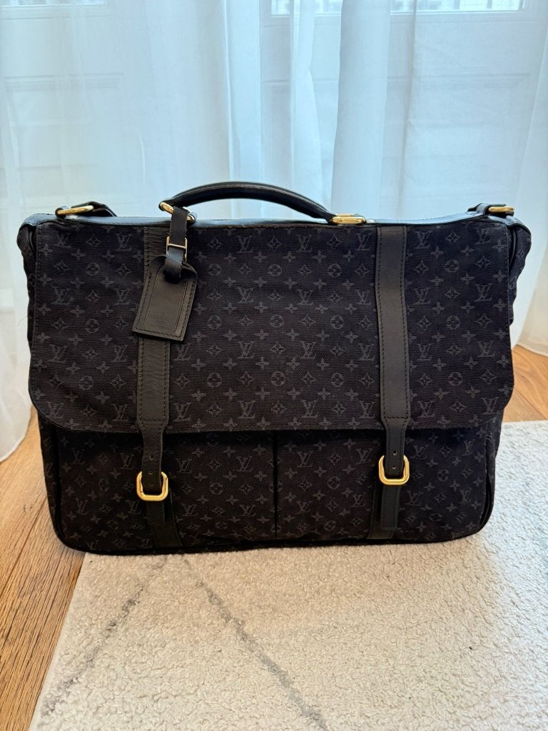 Louis Vuitton Mini Lin Sac à Langer messenger bag, Ophalen, Gebruikt, Blauw, Schoudertasje