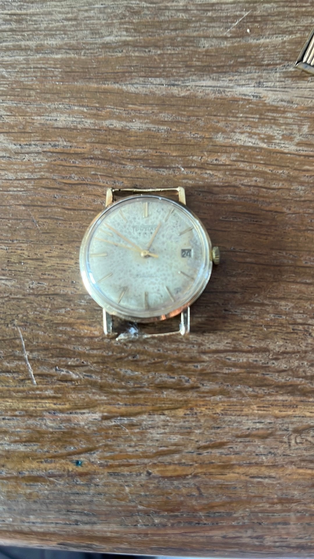 Goud Pontiac horloge “N.V.Bureau Wijsmuller 14-8-64, Ophalen of Verzenden, Staal, Overige merken, 1960 of later