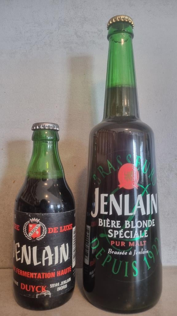 2x Jenlain, Frankrijk, brouwerij Duyck: 25cl '88 & 65cl '02, Ophalen of Verzenden, Zo goed als nieuw, Glas of Glazen, Overige merken