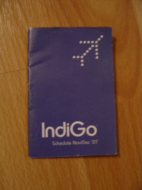 Timetable / dienstregeling IndiGo Airlines winter 2007, Ophalen of Verzenden, Zo goed als nieuw, Overige typen