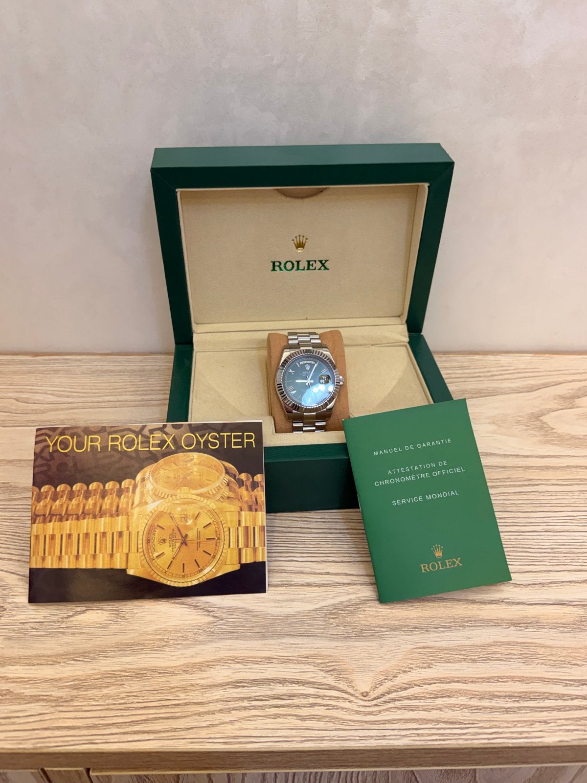 Rolex Oyster Perpetual Day-Date Herenhorloge, Ophalen, Staal, Polshorloge, Nieuw