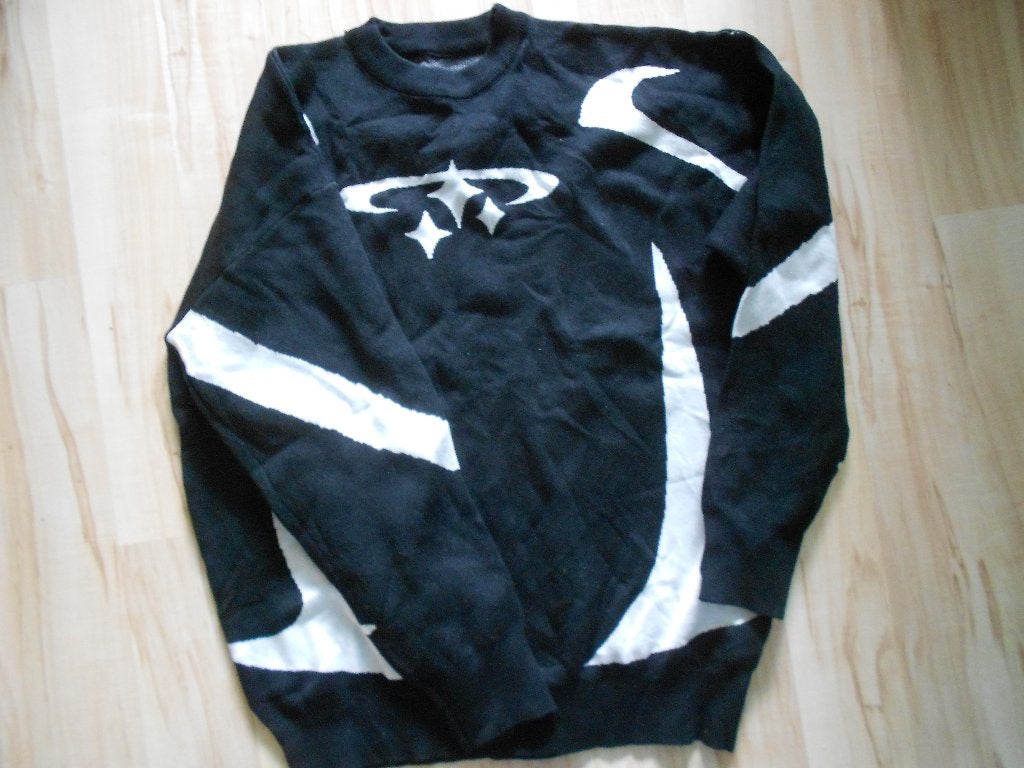 zwarte trui met witte sterren  maat XL, Ophalen, Zwart, Merkloos, Maat 56/58 (XL)