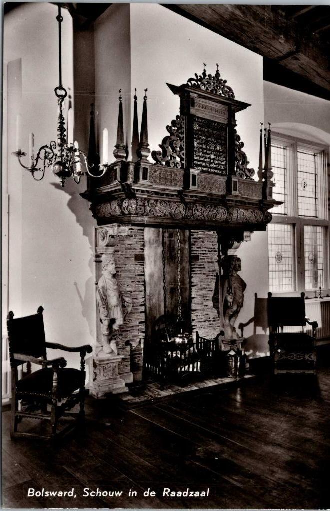 Bolsward - Schouw in de Raadzaal, Verzenden, 1960 tot 1980, Ongelopen, Friesland