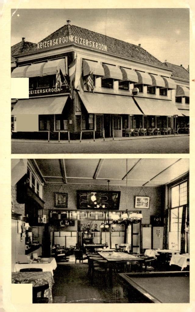 Hoorn Hotel Café Restaurant De Keizerskroon Breed 31 # 505, Verzamelen, Verzenden, 1940 tot 1960, Ongelopen, Noord-Holland