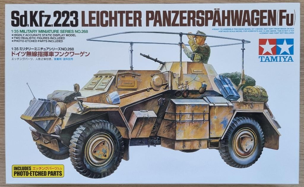 Tamiya #35268 1:35 WWII German Sd.Kfz.223 Panzerspähwagen, Hobby en Vrije tijd, Modelbouw | Auto's en Voertuigen, 1:32 tot 1:50