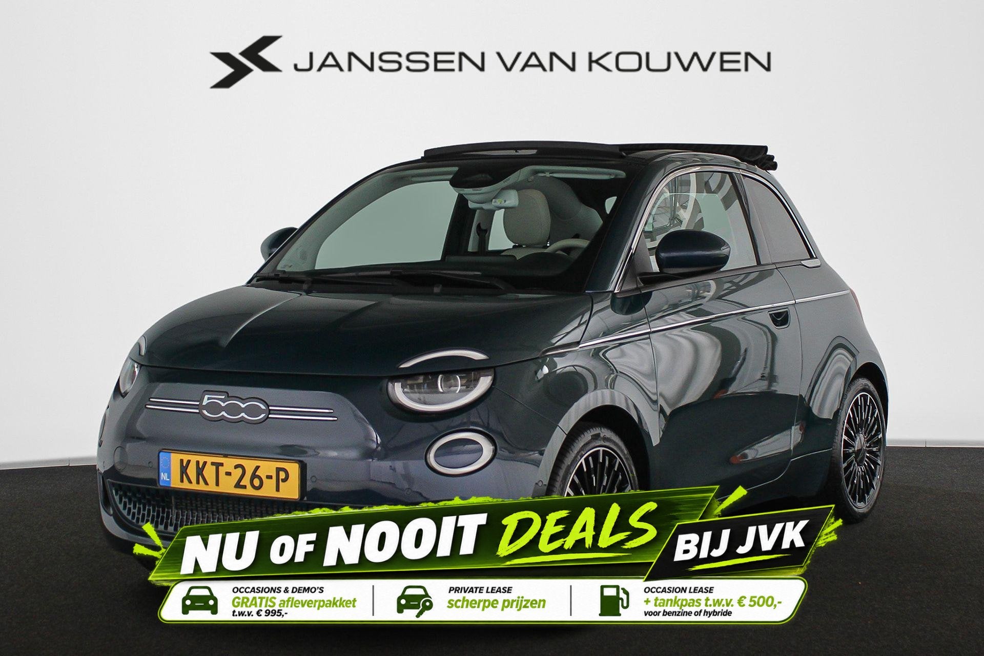 Fiat 500 C La Prima 24 kWh Cabrio Leder Stoelverwarming Came