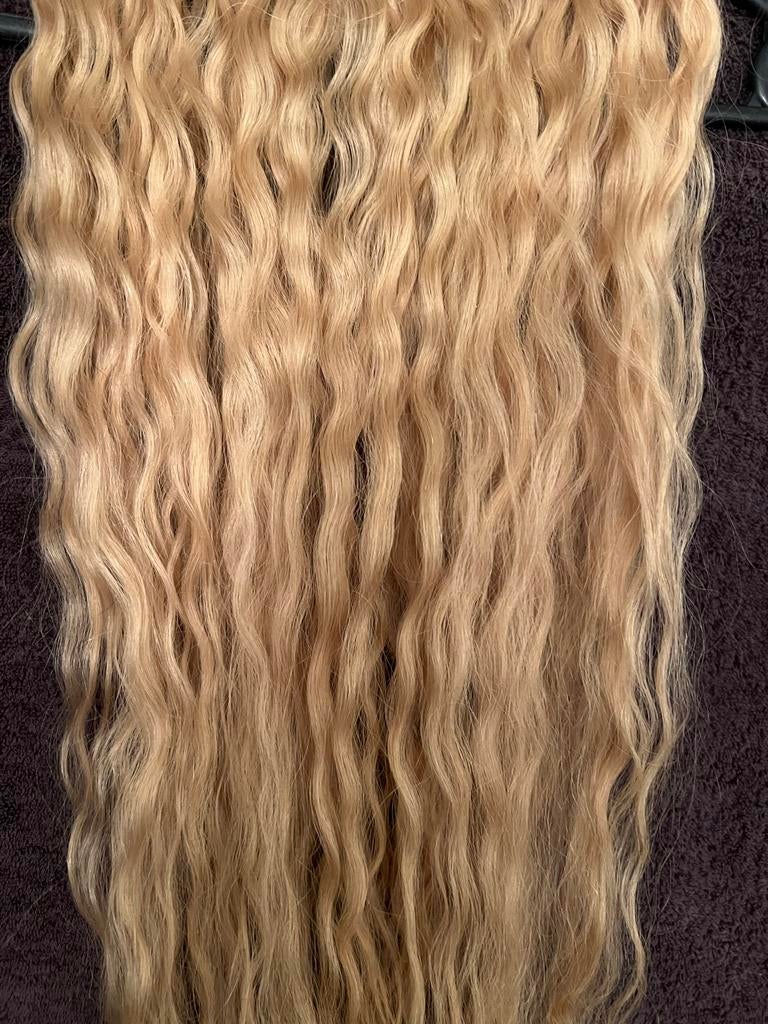 Haarextensions - Blond, haarweft, Golvend, Lang 60 cm, Sieraden, Tassen en Uiterlijk, Uiterlijk | Haarverzorging, Ophalen of Verzenden