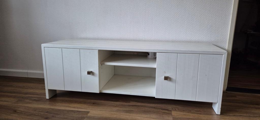 Witte Jan des Bouvrie tv kast, Ophalen, Gebruikt, 100 tot 150 cm, Minder dan 100 cm
