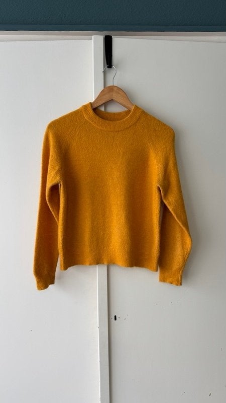 Zara wol alpaca gebreide trui S 36 38 mosterdgeel oranje, Ophalen of Verzenden, Zo goed als nieuw, Maat 36 (S), Oranje