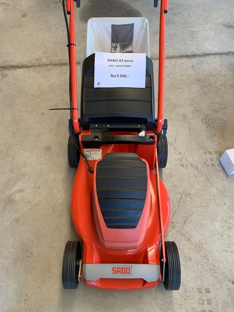 *NIEUW*  Sabo 43 Vario grasmaaier VOORRAADOPRUIMING, Tuin en Terras, Grasmaaiers, Opvangbak, Accu-grasmaaier, Nieuw, 40 t/m 49 cm
