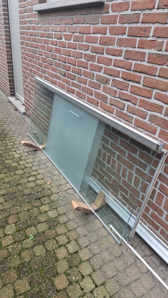douchedeur + vaste wand, Ophalen, Gebruikt, Glas, Douche