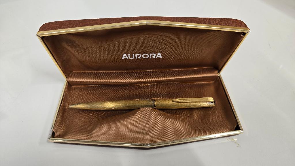 Aurora 98 (goud verguld), Gebruikt, Balpen, Met doosje, Ophalen