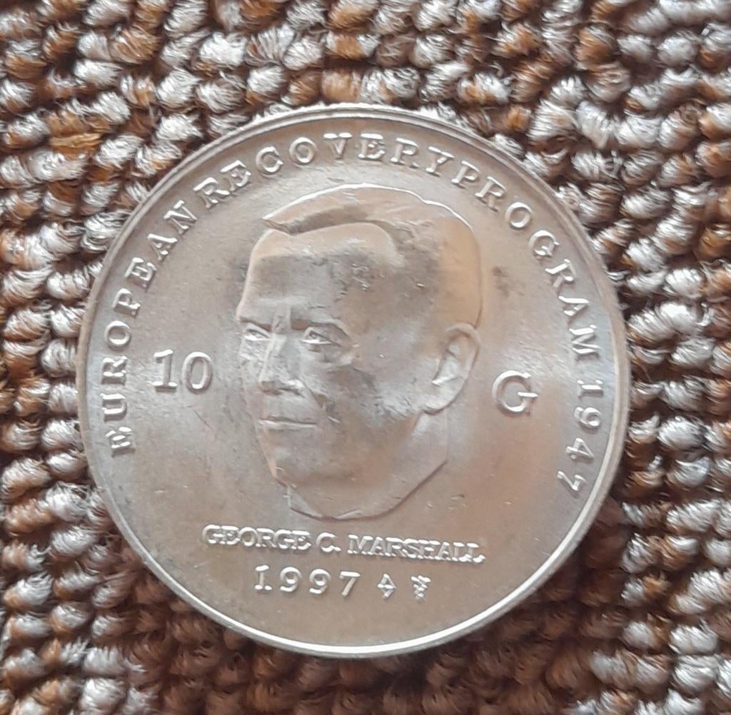 10 gulden 1997 zilver Marshall, Postzegels en Munten, Munten | Nederland, Ophalen of Verzenden, Koningin Beatrix, 10 gulden, Zilver