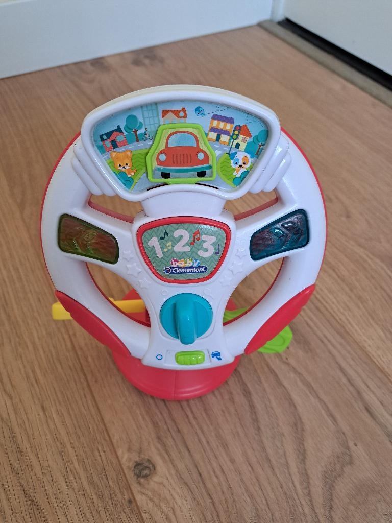 Clementoni stuurtje met licht en geluid auto stuur kind, Ophalen of Verzenden, Gebruikt, Auto, Met licht