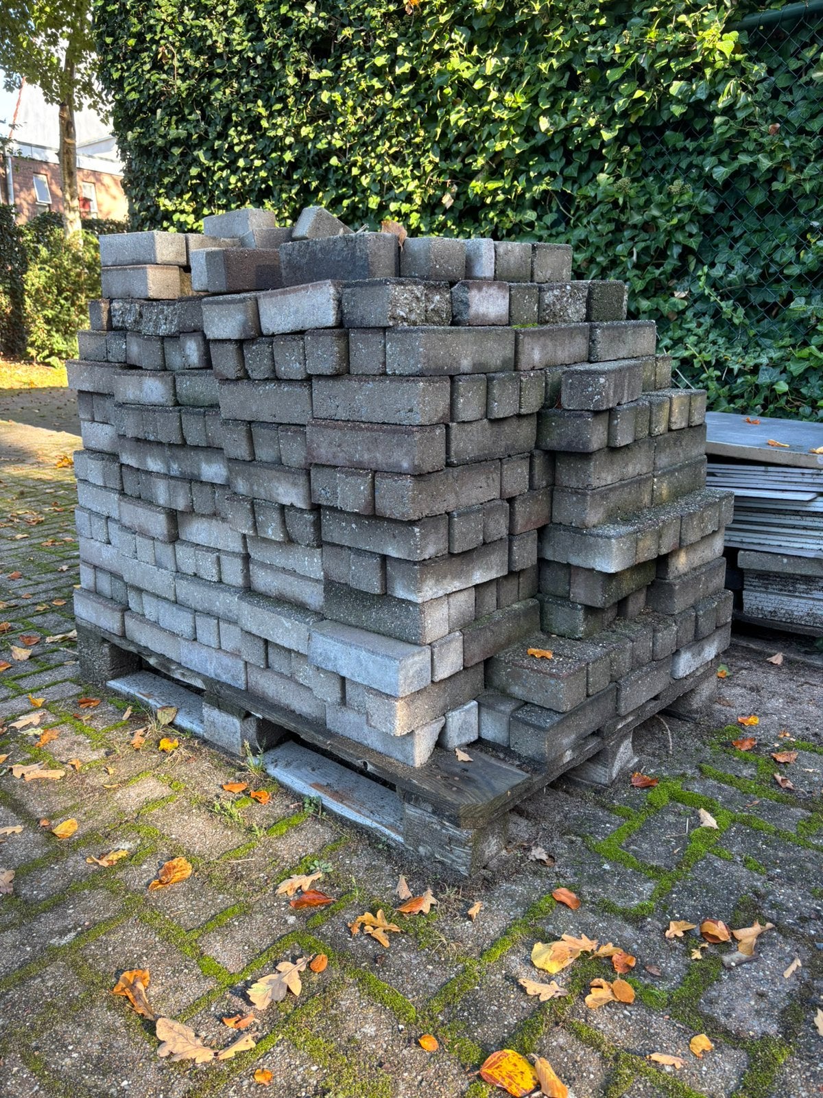 Pallet straatklinkers, Tuin en Terras, Ophalen, Gebruikt, Klinkers, Minder dan 5 m²