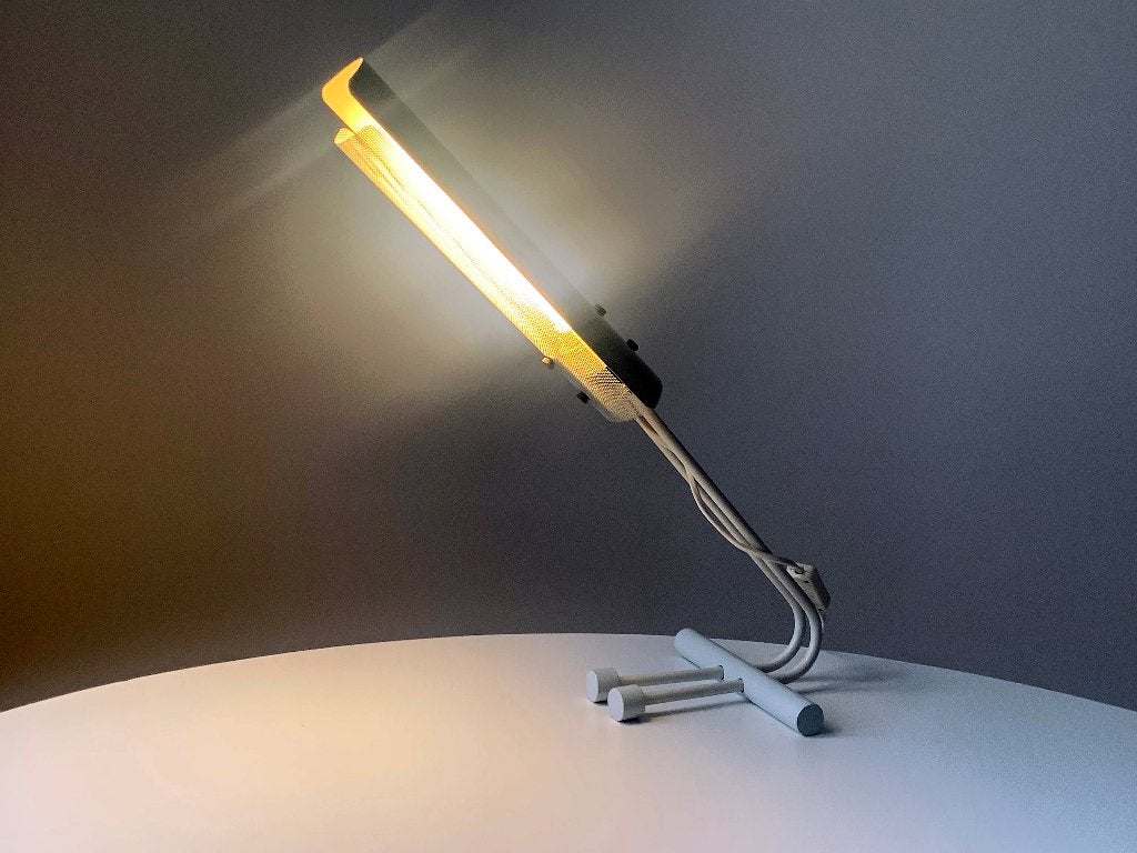 Vintage tafellamp Ikea Scandinavisch design Memphis, Bureaulamp, Gebruikt, Wit, IKEA