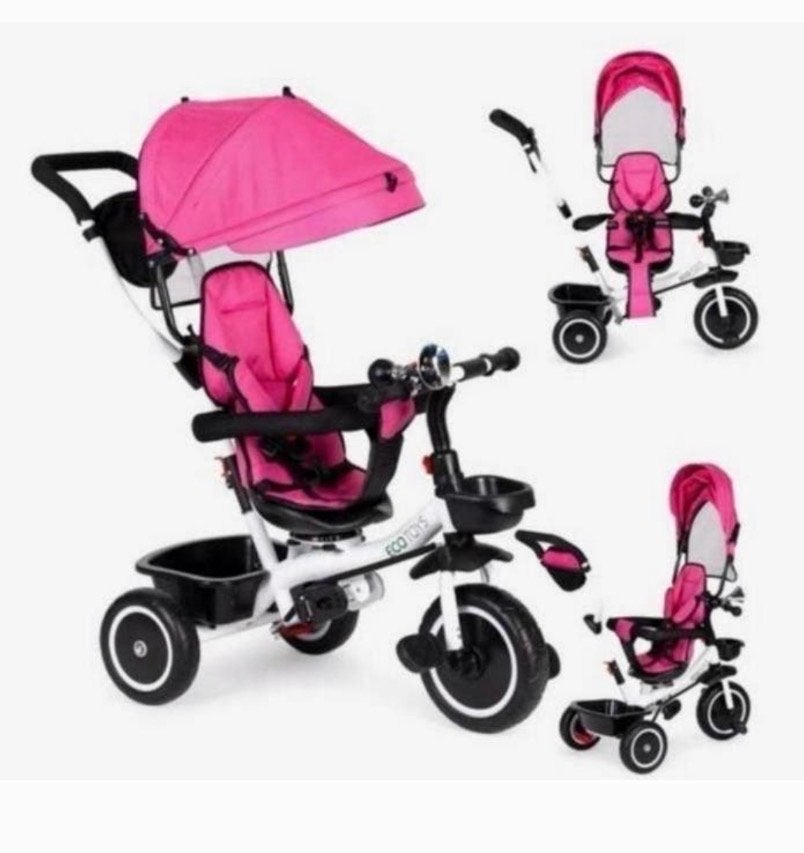 Nieuwe Roze ecotoy Driewieler, Ophalen, Nieuw, Verstelbare zitting