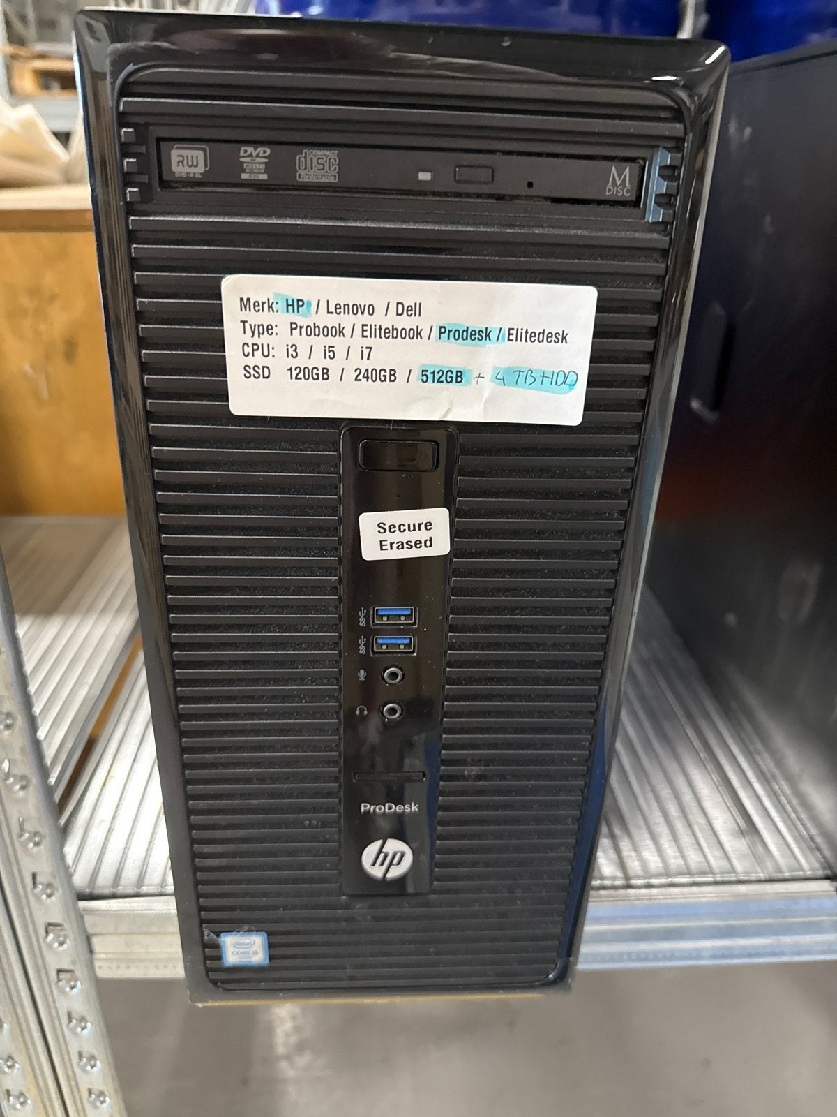 HP ProDesk 400 G3 PC Intel Core i5 512SSD 4TB HDD 16GB Ram, Verzenden, Gebruikt