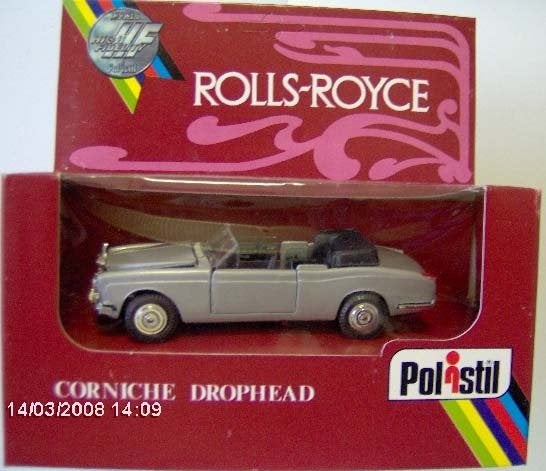 Polistil 1979 Rolls Royce Corniche Drophead 1:43 modelauto, Ophalen of Verzenden, Nieuw, Auto, Overige merken