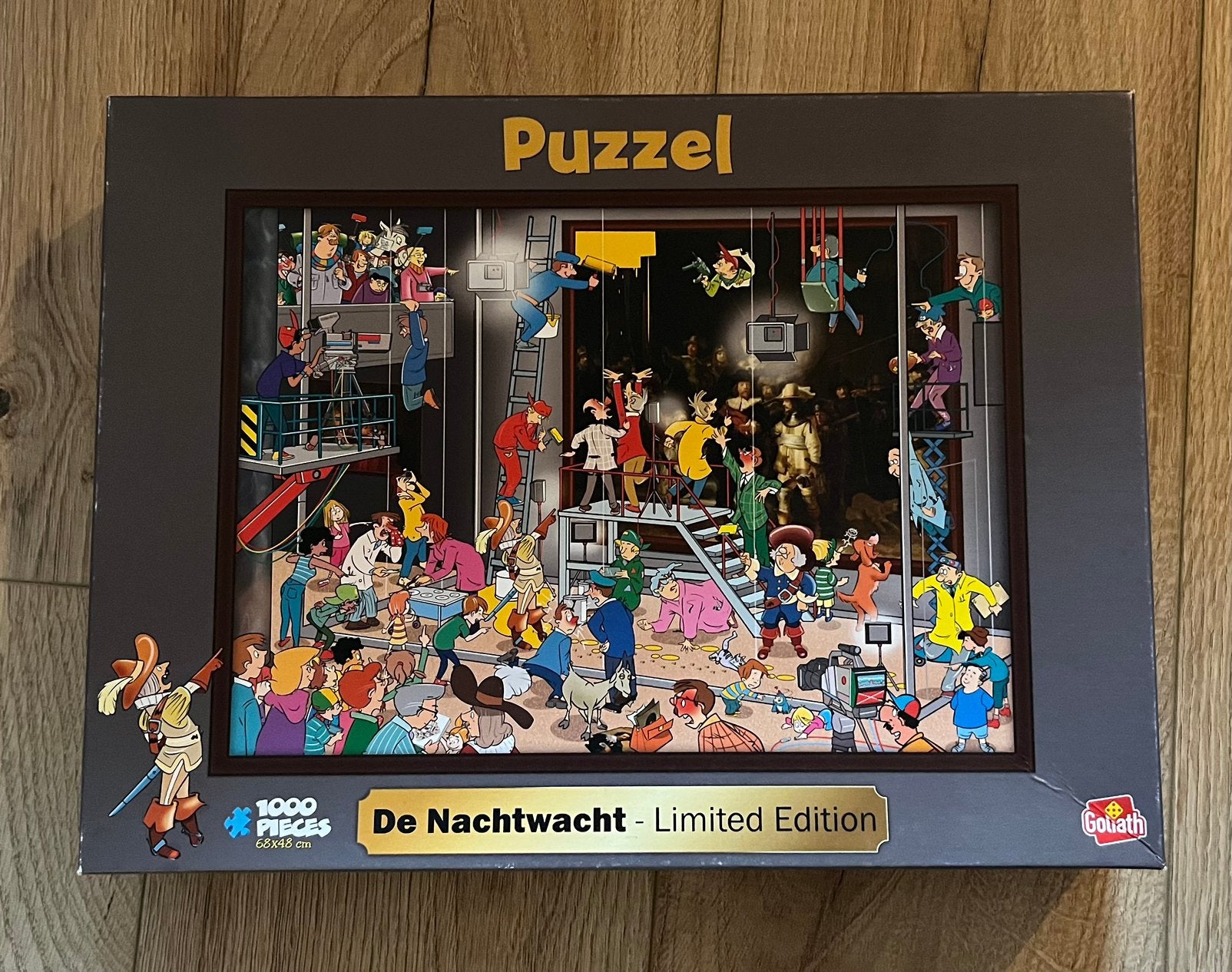 De Nachtwacht - Limited Edition puzzel Goliath That's Life, Ophalen of Verzenden, 500 t/m 1500 stukjes, Zo goed als nieuw, Legpuzzel