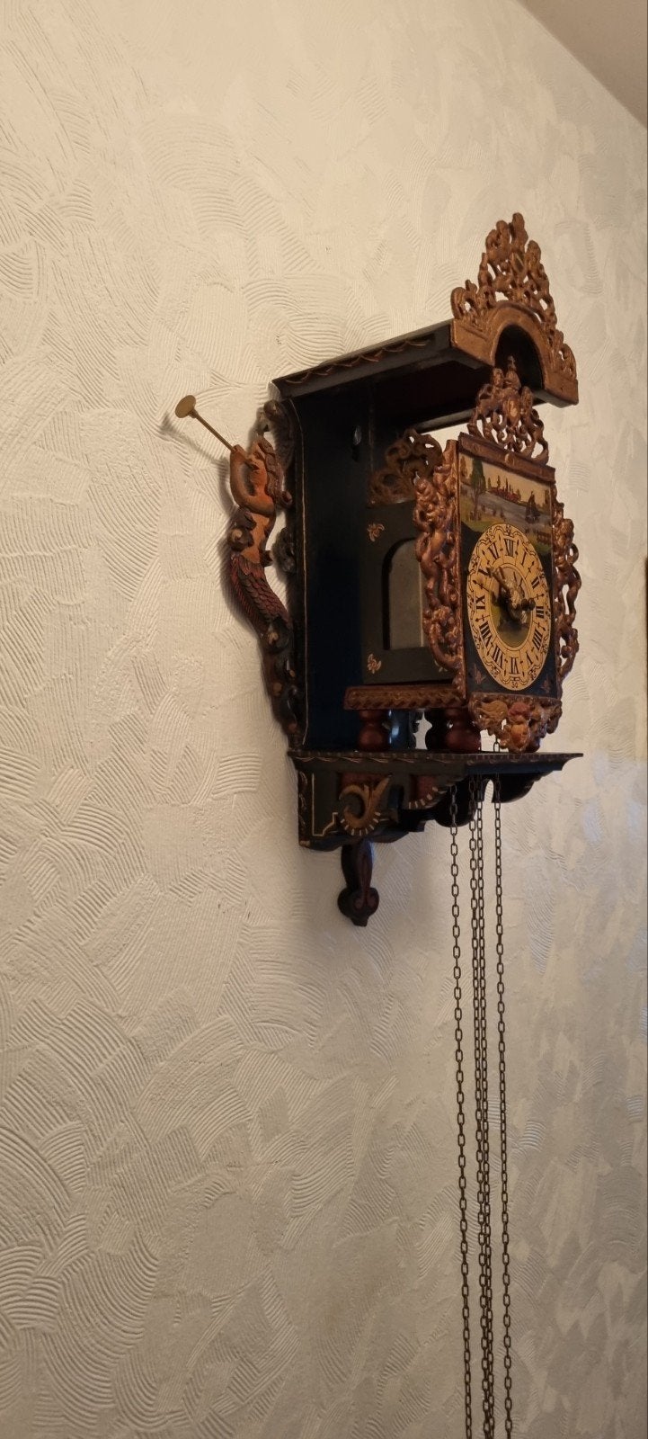 prachtige antieke stoeltjes klok mooi en gaaf meiden klok i, Ophalen of Verzenden