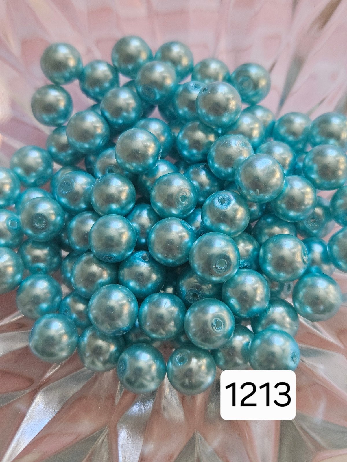 100x Lichtblauwe glasparels (1213), Ophalen of Verzenden, Nieuw, Kraal
