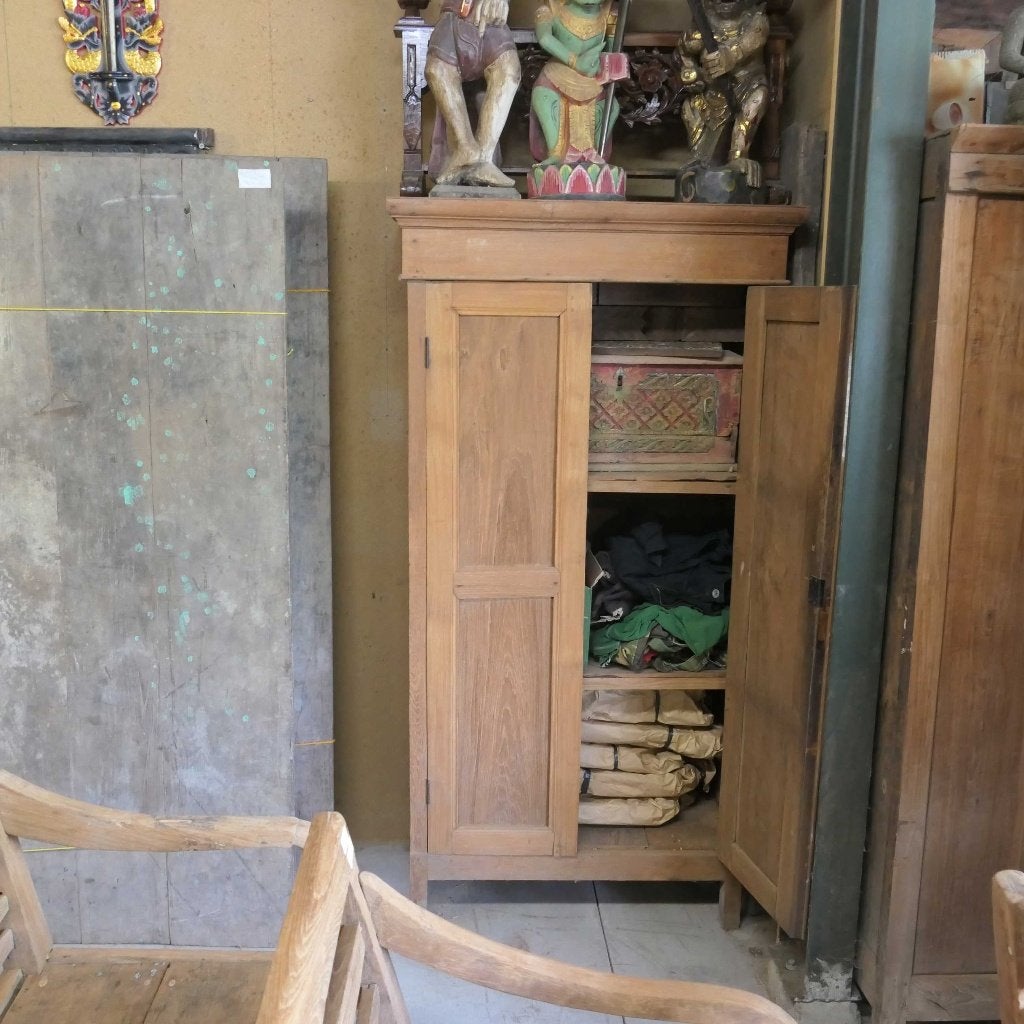 antieke kast uit Indonesie KA8 oud teak hout landelijk Java, Antiek en Kunst, Ophalen of Verzenden