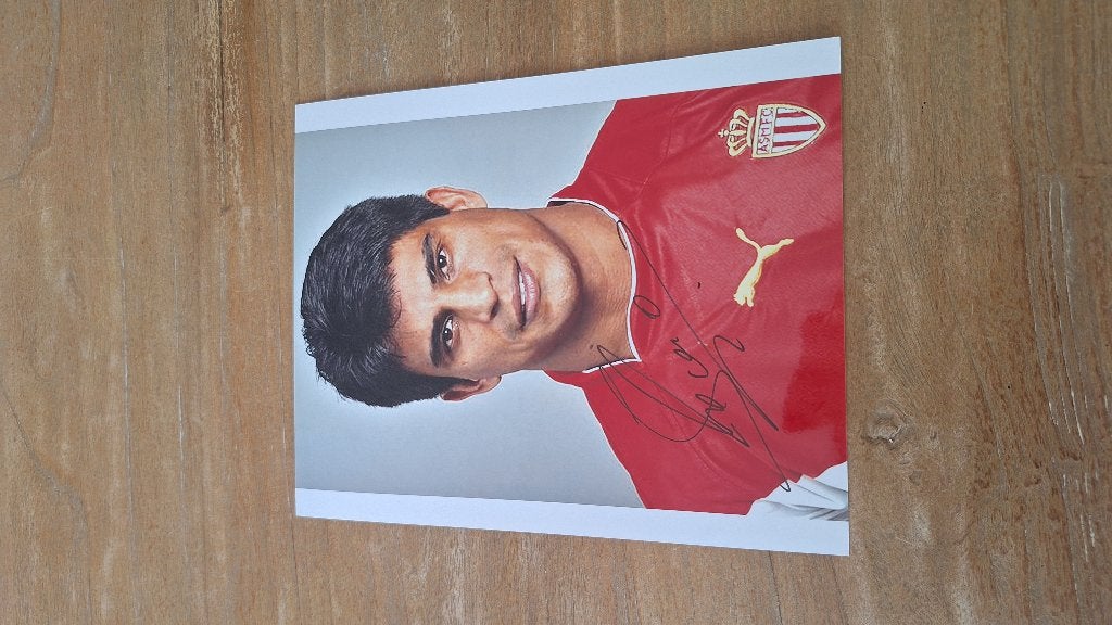 Foto 20x25 cm met handtekening; Hugo Ibarra # AS Monaco, Ophalen of Verzenden, Nieuw, Buitenlandse clubs, Overige typen