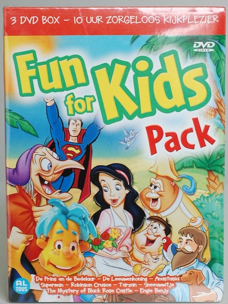 Fun for Kids Pack - 3 DVD Box - 10 uur kijkplezier, Animatie, Verzenden, Alle leeftijden, Nederlands