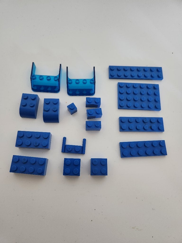 Lego blauw, Ophalen of Verzenden, Gebruikt, Losse stenen, Lego