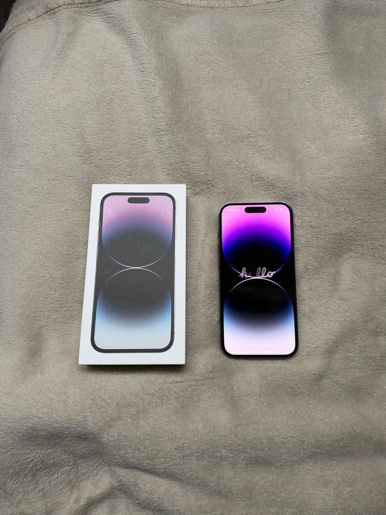 iPhone 14 Pro 128GB Deep Purple | Zeer nette staat Met doos, Ophalen, Paars, Zo goed als nieuw, 74 %