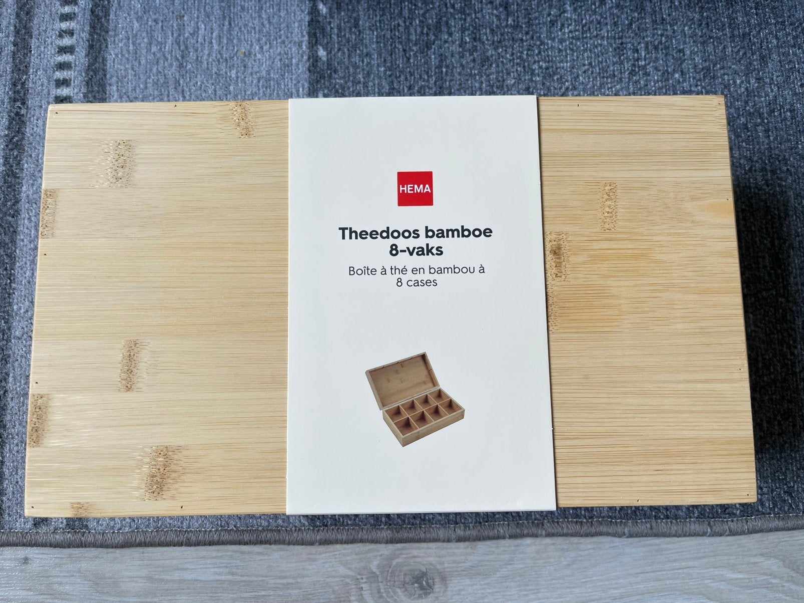 HEMA theedoos bamboe 8-vaks, Ophalen of Verzenden, Nieuw