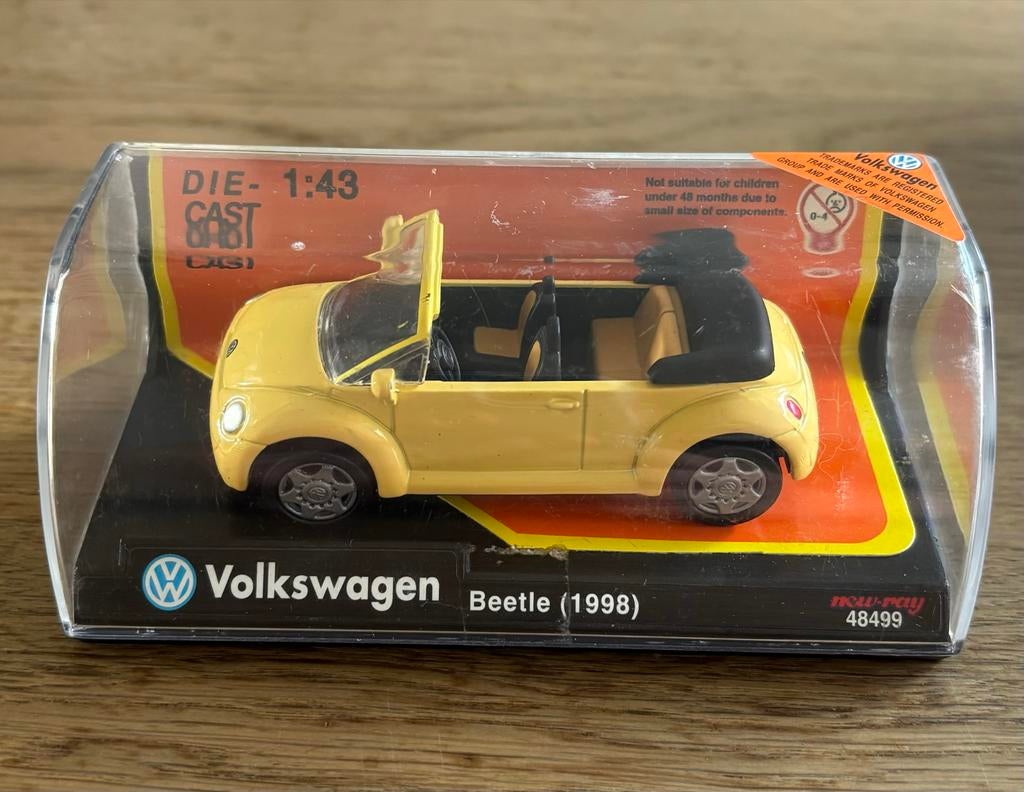 Volkswagen Beetle (1998) Die-Cast Model 1:43 - Nieuw, Hobby en Vrije tijd, Modelauto's | 1:43, Ophalen of Verzenden, Zo goed als nieuw