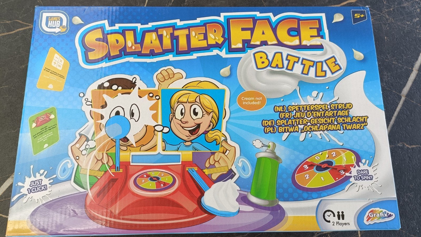 Splatter Face Battle Spel - Spetterspel voor plezier, Een of twee spelers, Ophalen of Verzenden, Zo goed als nieuw, Grafix