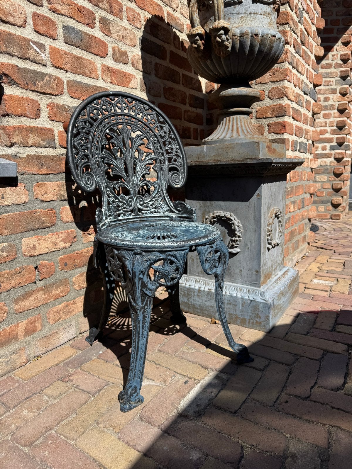 gietijzeren tuinstoel, Victoriaanse stijl, Ophalen