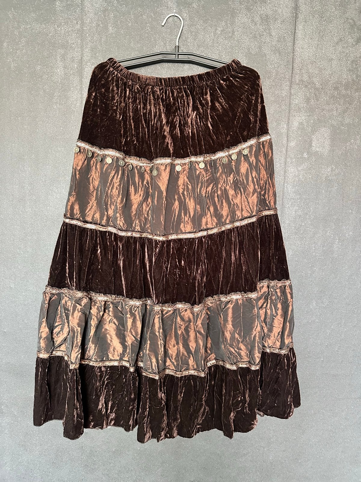 Fluwelen Gipsy Halloween Piraten Witches Rok Maat S/M, Kleding | Dames, Bruin, Ophalen of Verzenden, Maat 36 (S), Gedragen