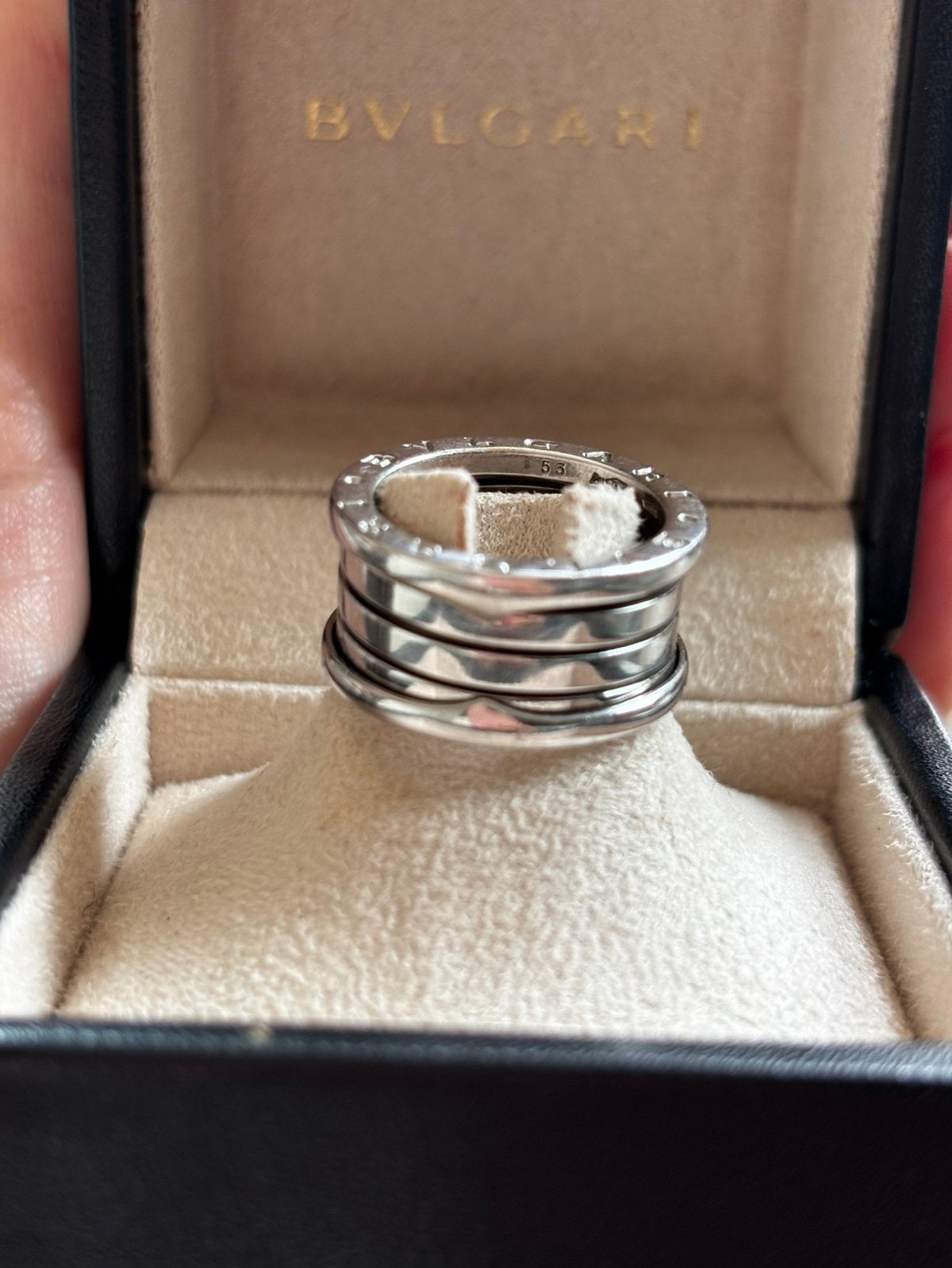 BVLGARI B-zero ring maat 53, Ophalen, Wit, Dame, Goud