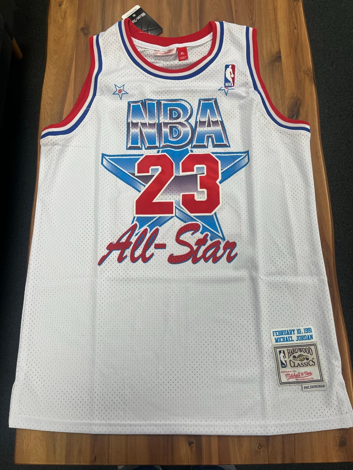 NBA All-Star Michael Jordan Jersey - Mitchell & Ness XL, Ophalen of Verzenden, Nieuw, Maat 56/58 (XL), Wit