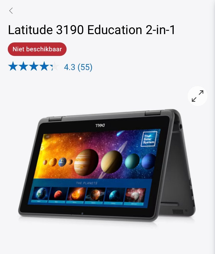 Dell Latitude 3190 education laptop-tablet combi, Computers en Software, Ophalen, Zo goed als nieuw, 11 inch, Minder dan 2 Ghz