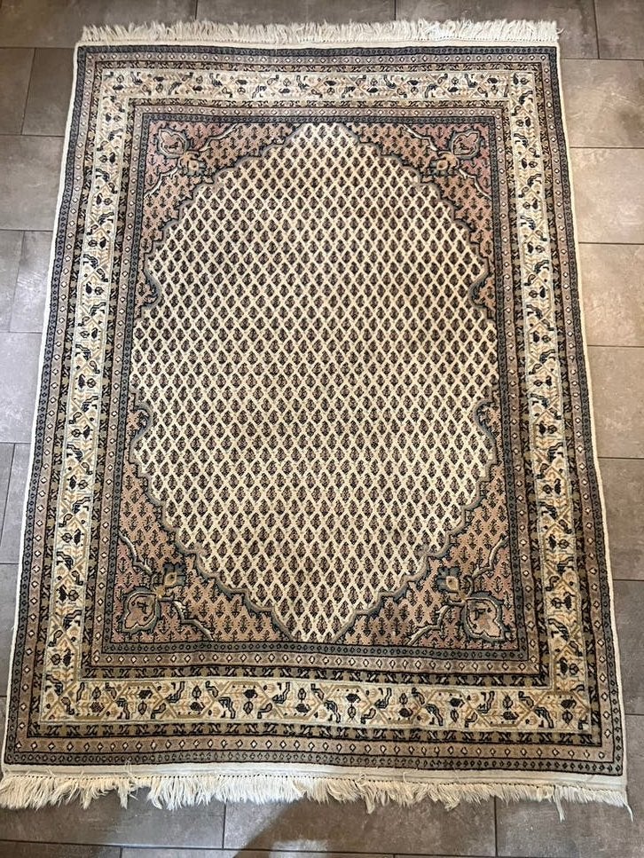 Vintage Perzisch wollen mir tapijt, Ophalen, Gebruikt, 100 tot 150 cm, 200 cm of meer
