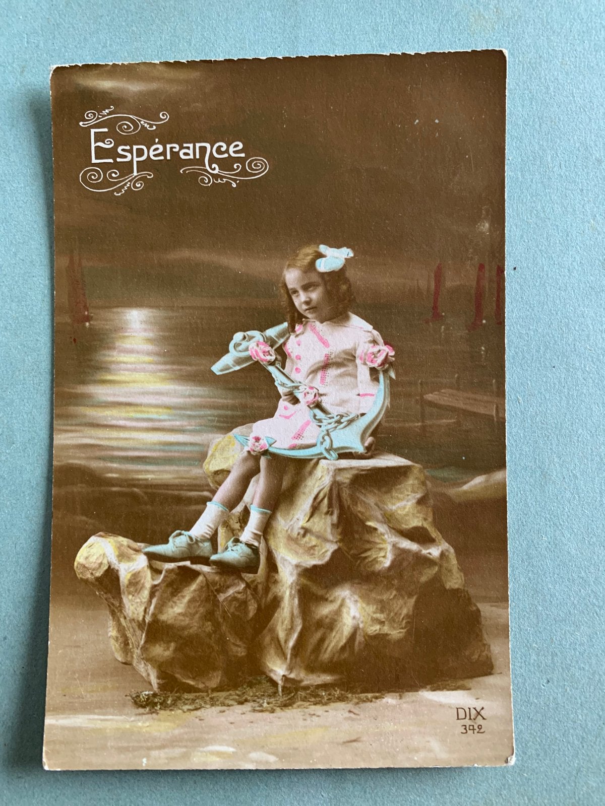 Esperance - meisje met anker, Ophalen of Verzenden, Voor 1920, Gelopen, Kinderen
