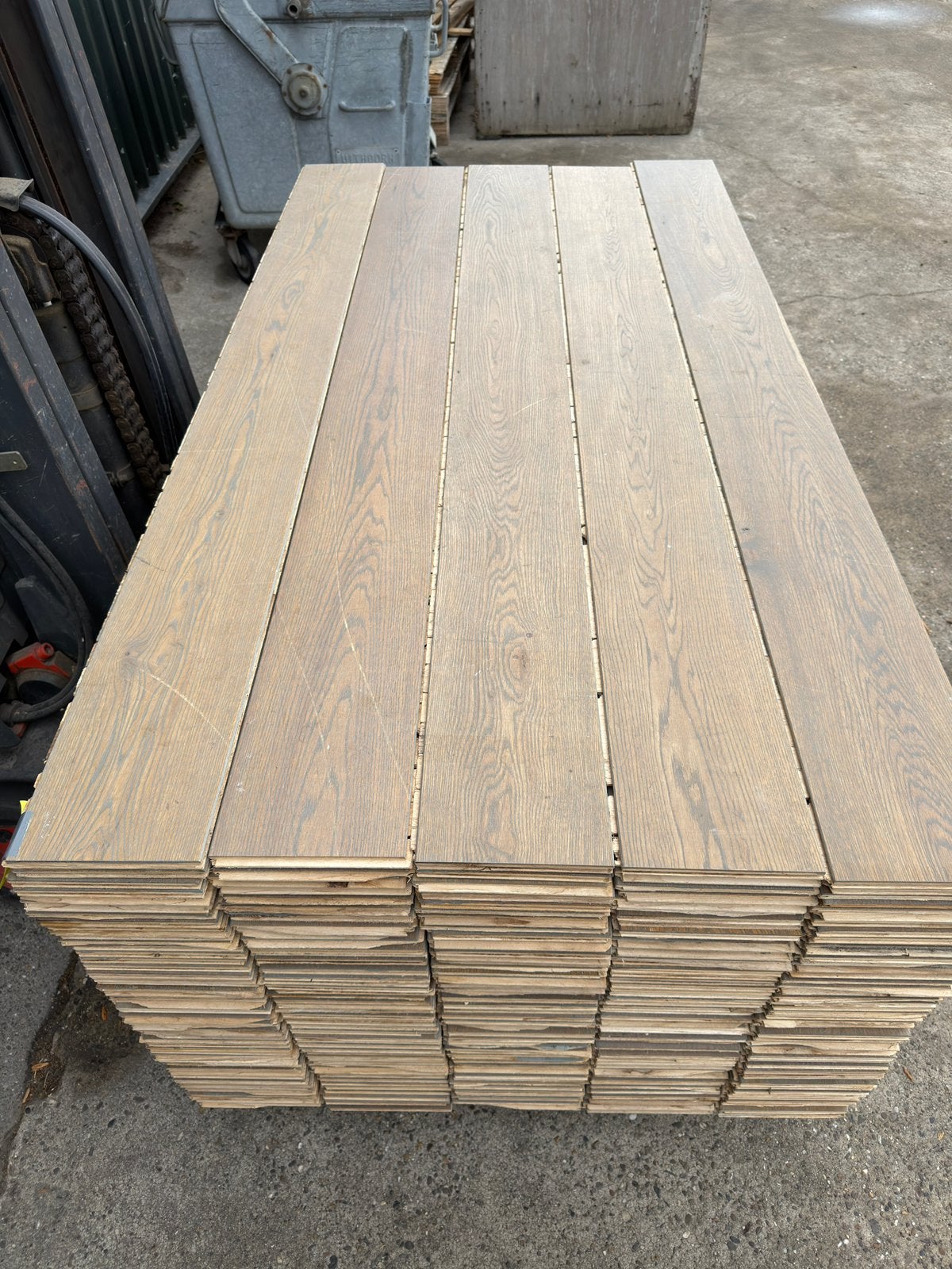 Eiken vloer 89 m2 lamelparket 19 cm breed ( allemaal lang ), Ophalen, Gebruikt, Vloerdelen of -planken, 10 m² of meer