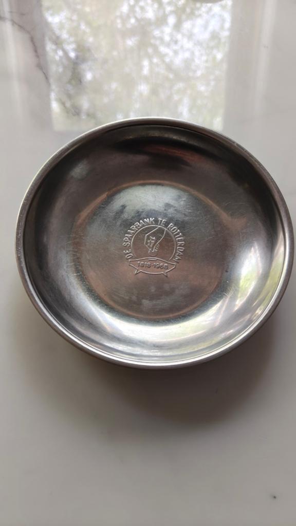 Vintage Spaarbank Rotterdam schaaltje 1818-1968, Ophalen of Verzenden