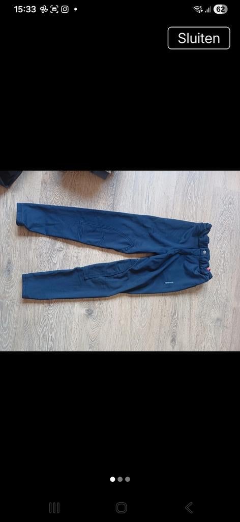 Paardrijbroek Decathlon maat 152, Dieren en Toebehoren, Paardrijkleding, Ophalen, Zo goed als nieuw, Dressuur, Onderkleding
