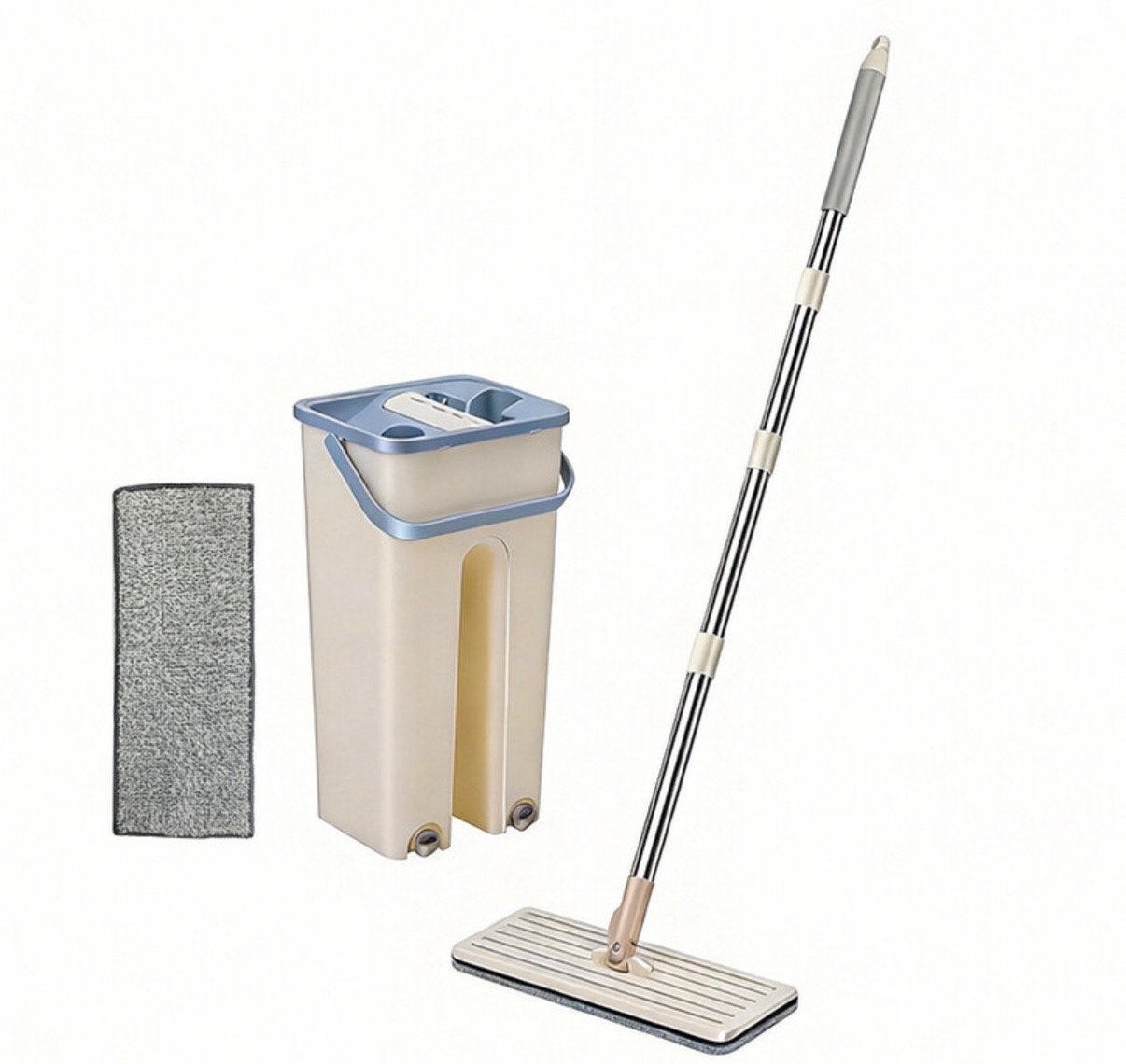 Nieuw Mop/Dweilsysteem met emmer en 2 microvezeldoeken, Ophalen of Verzenden, Dweilemmer, -bak, of -wagen