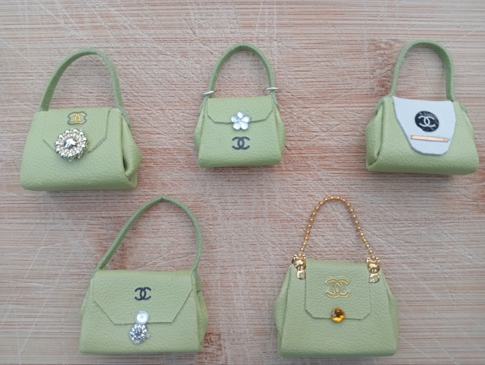 Chique Chanel tasjes voor Barbie / Silkstone groen, Ophalen of Verzenden, Nieuw, Accessoires
