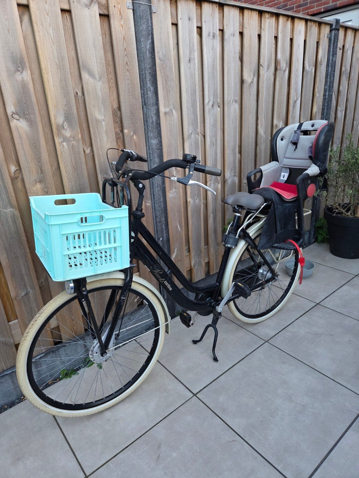 Cortina Roots Moederfiets incl. achterzitje MET ligstand, Fietsen en Brommers, Ophalen, 1 zitje, Gebruikt, Overige merken